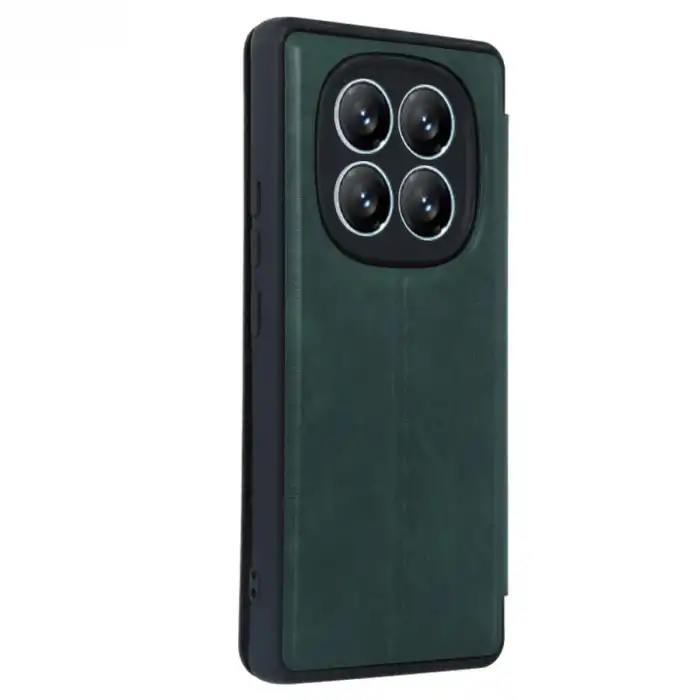 Xiaomi Redmi Note 14 Pro 5g Kılıf Flip Cover - Koyu Yeşil