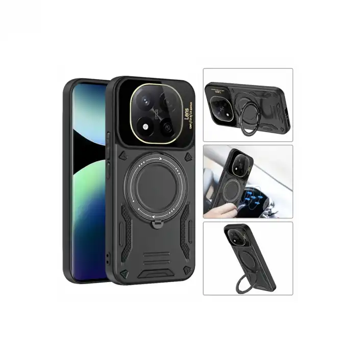 Xiaomi Redmi Note 14 Pro 5g Kılıf Joy Lens Standlı Kapak - Mor