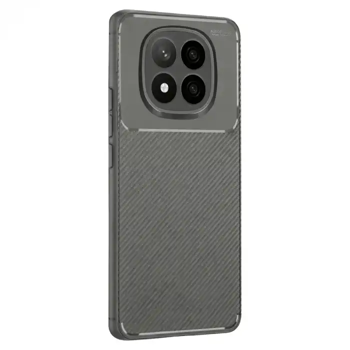 Xiaomi Redmi Note 14 Pro Plus Kılıf Auto Focus Karbon Kapak - Gri