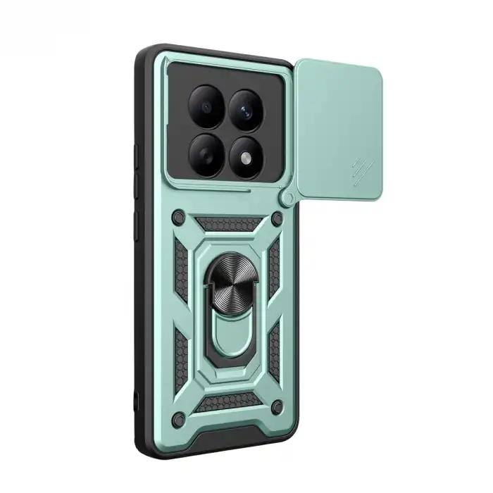 Xiaomi Redmi Note 15 4g Pars Lens Yüzüklü Silikon - Yeşil