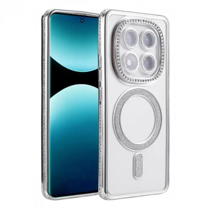 Xiaomi Redmi Note 15 Pro Plus 5g Joke Simli Magneticsafe Kılıf - Gümüş
