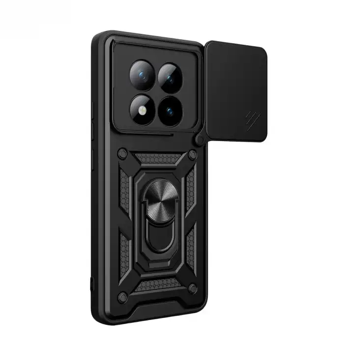 Xiaomi Redmi Note 15 Pro Plus 5g Pars Lens Yüzüklü Silikon - Siyah
