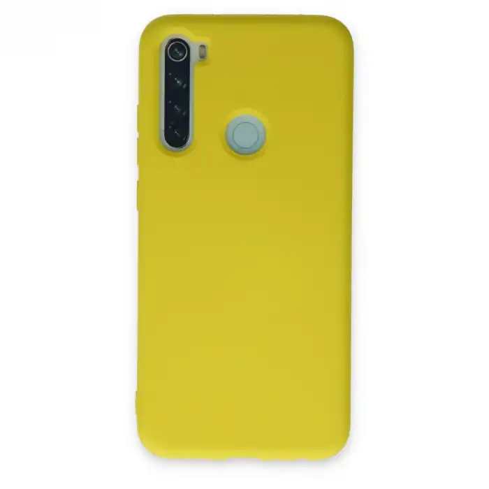 Xiaomi Redmi Note 8 Kılıf Nano İçi Kadife Silikon - Sarı