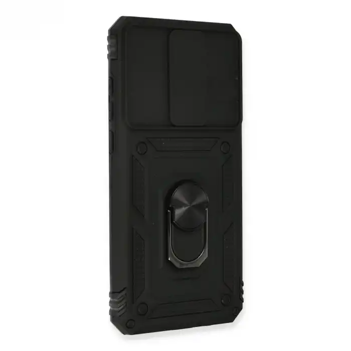 Xiaomi Redmi Note 8 Pro Kılıf Pars Lens Yüzüklü Silikon - Siyah