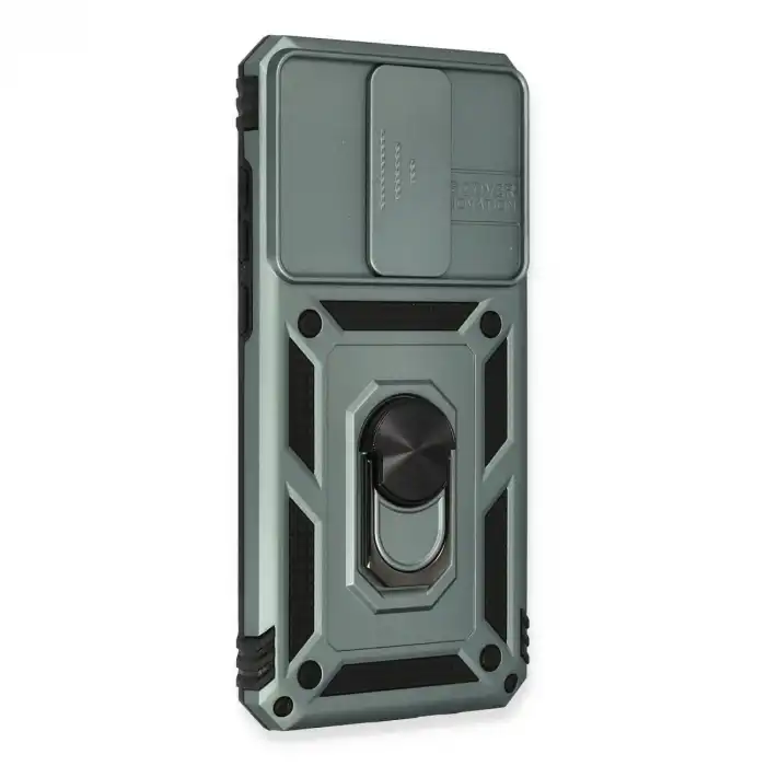 Xiaomi Redmi Note 8 Pro Kılıf Pars Lens Yüzüklü Silikon - Yeşil