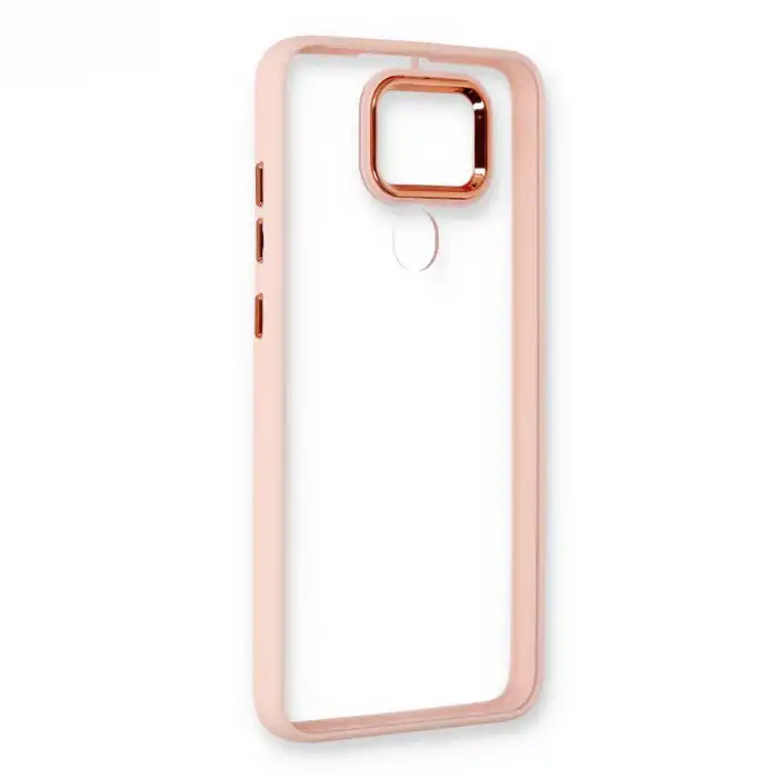 Xiaomi Redmi Note 9 Kılıf Dora Kapak - Pudra