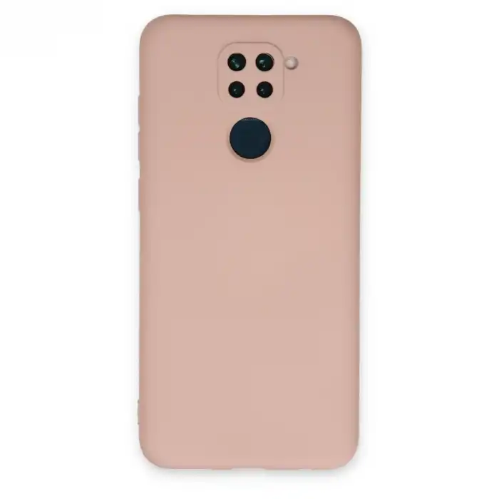 Xiaomi Redmi Note 9 Kılıf Nano İçi Kadife Silikon - Pudra