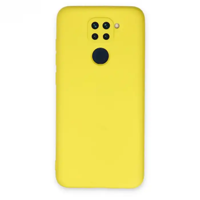 Xiaomi Redmi Note 9 Kılıf Nano İçi Kadife Silikon - Sarı