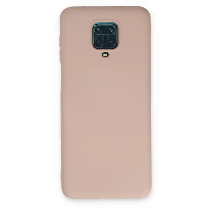Xiaomi Redmi Note 9 Pro Kılıf Nano İçi Kadife Silikon - Pudra