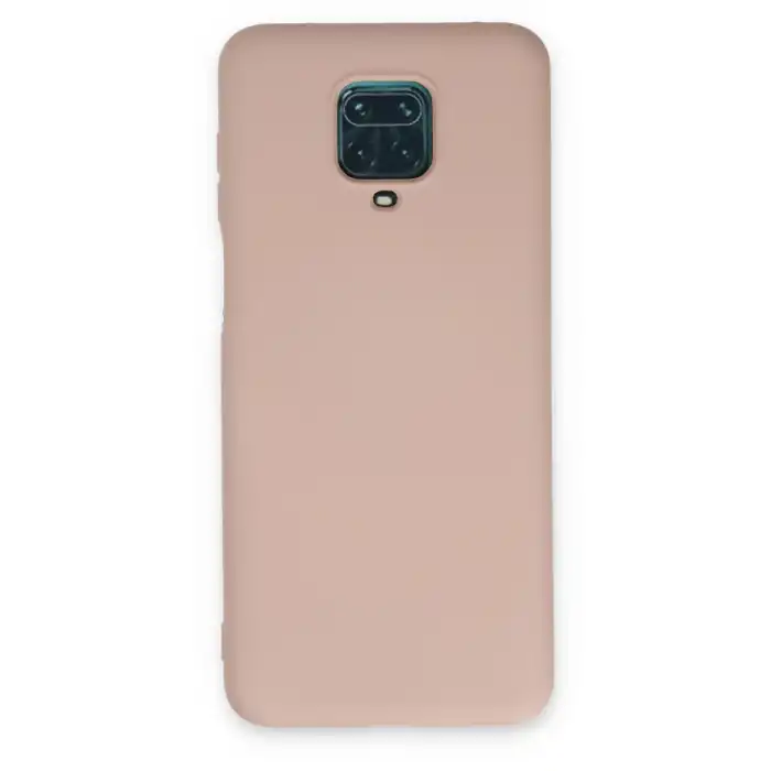 Xiaomi Redmi Note 9 Pro Kılıf Nano İçi Kadife Silikon - Pudra