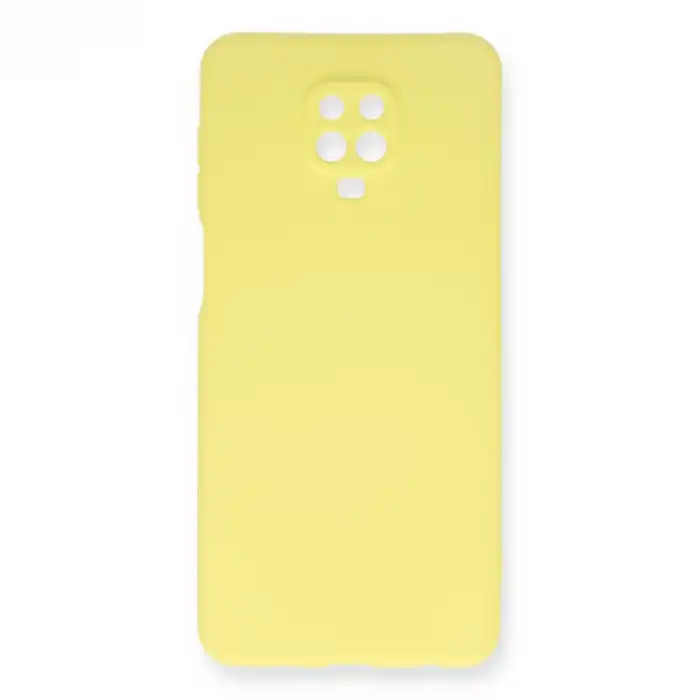 Xiaomi Redmi Note 9 Pro Kılıf Nano İçi Kadife Silikon - Sarı