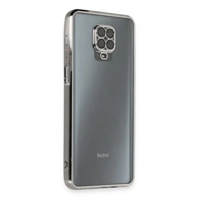Xiaomi Redmi Note 9 Pro Kılıf Razer Lensli Silikon - Gümüş