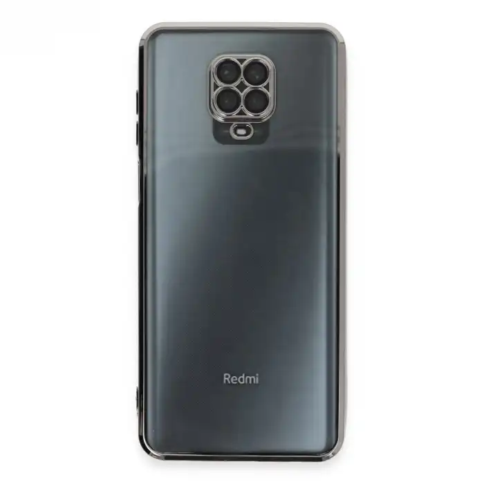 Xiaomi Redmi Note 9 Pro Kılıf Razer Lensli Silikon - Gümüş