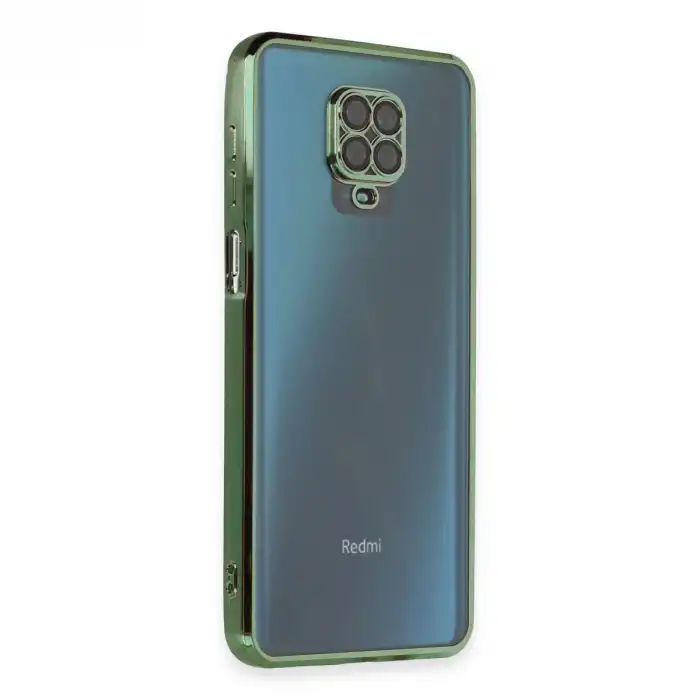 Xiaomi Redmi Note 9 Pro Kılıf Razer Lensli Silikon - Yeşil