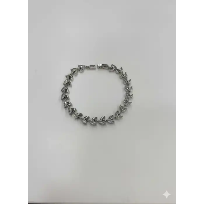 Yaprak Tasarım Taşlı Cm Bileklik