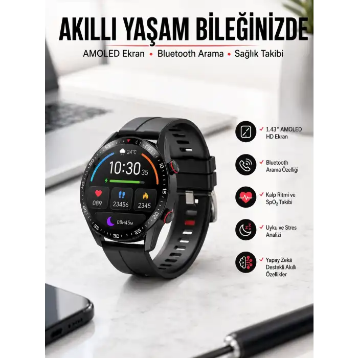 Yeni Nesil Akıllı Saat Arama Cevaplayan Uzun Pil Ömrü Müzik Dinleme