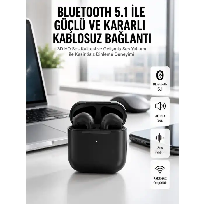 Yeni Nesil Bluetooth Kulaklık İOS Android Uyumlu HD Ses Performansı