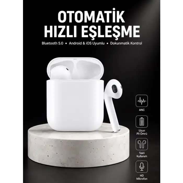 Yeni Nesil Dokunmatik Kontrol Çağrı Cevaplayabilen Kablosuz Bluetooth Kulaklık