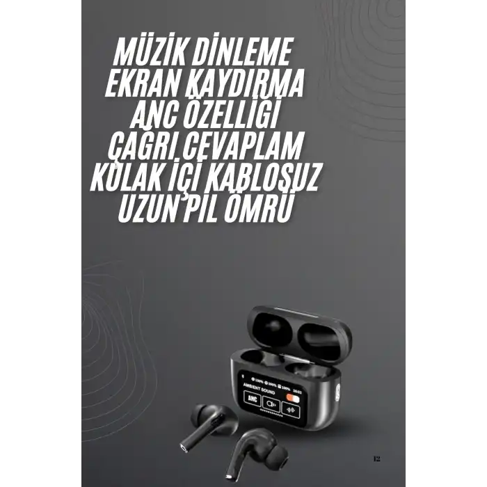 Yeni Nesil Pro Ekranlı Bluetooth Kulaklık 5.0 Bluetooth Yeni Nesil