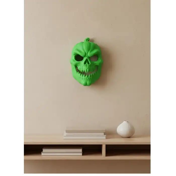 Yeşil Dekoratif Korku Maskesi Duvar Süsü