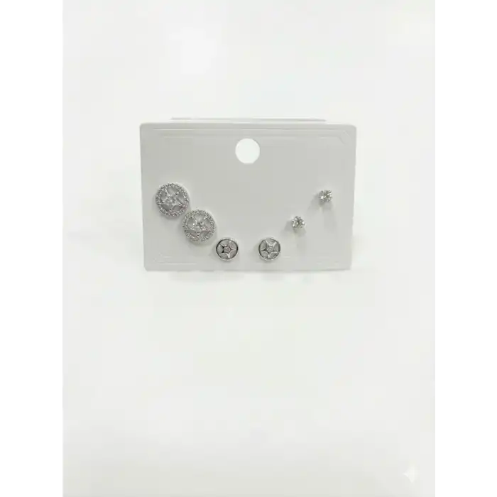 Yıldız Detaylı Altılı Küpe