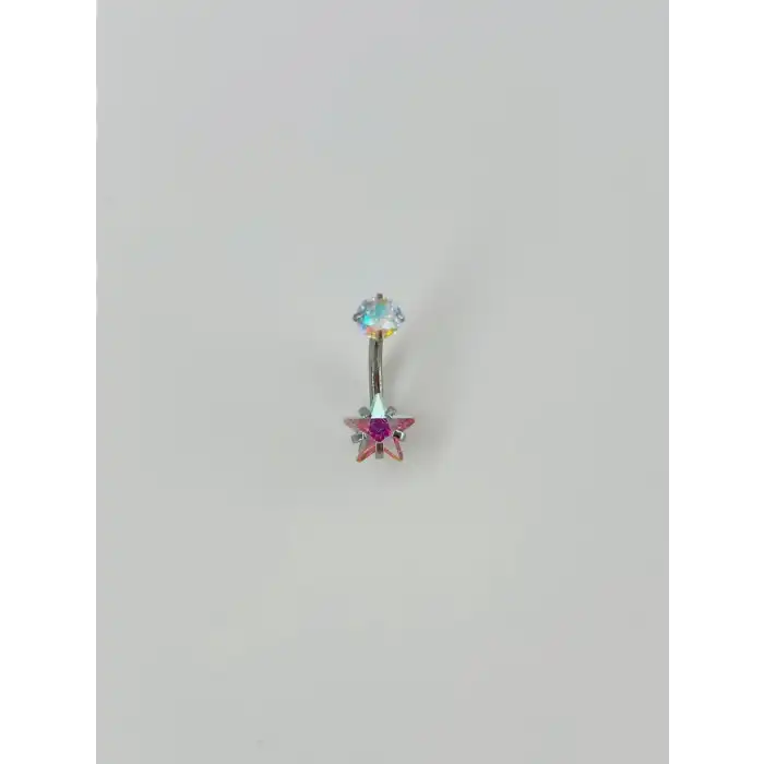 Yıldız Detaylı Göbek Piercing