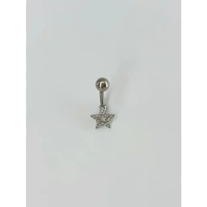 Yıldız Detaylı Göbek Piercing