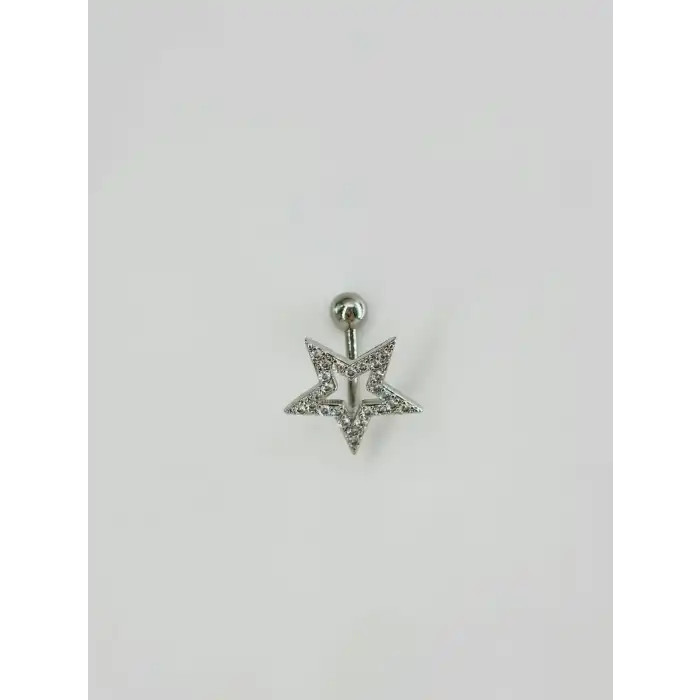 Yıldız Detaylı Göbek Piercing
