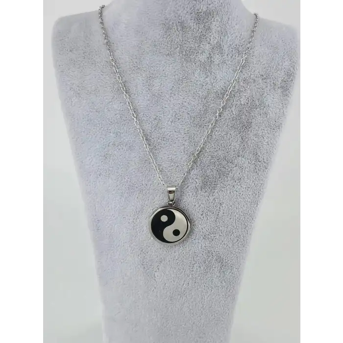 Yin-yang Çelik Erkek Kolye