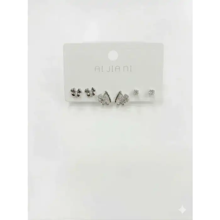 Yonca Detaylı Altılı Küpe