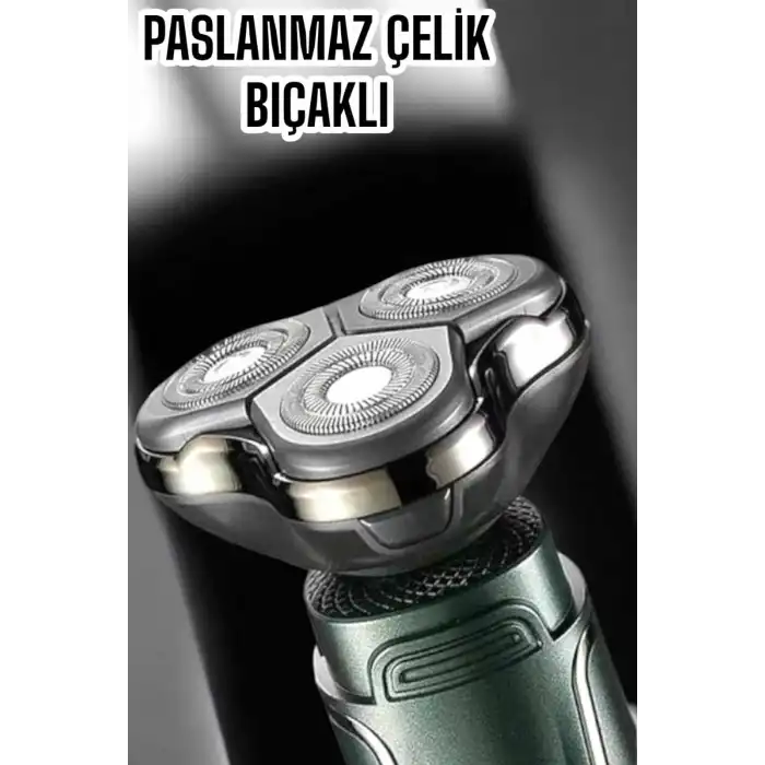 Yüksek Performanslı 3 Başlıklı Profesyonel Tıraş Makinesi