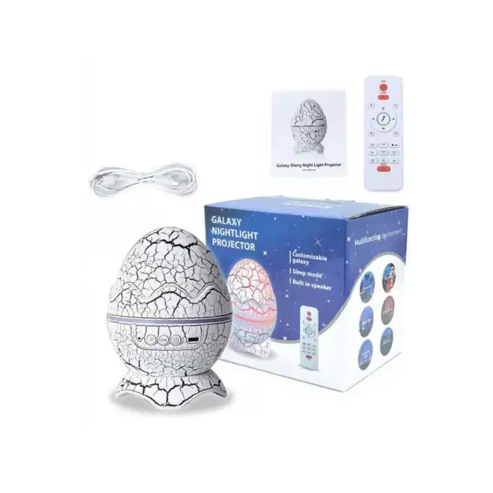 Yumurta Şeklinde Su Dalgalı Bluetooth Speaker Lamba Renkli Şarjlı