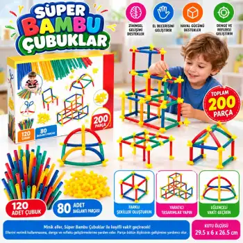 03461 SÜPER BAMBU ÇUBUKLAR 200 PARÇA
