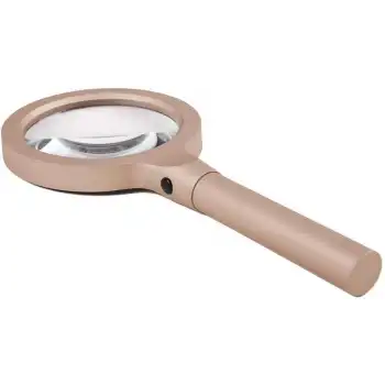 12 Led Işıklı 10x Büyüteç  ,yaşlılar Ve Çocuklar Için Okuma Saplı  Metal Büyüteç 8013