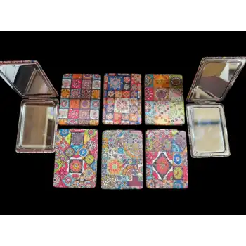 12li Büyüteçli Dikdörtgen Cep Aynası Mz