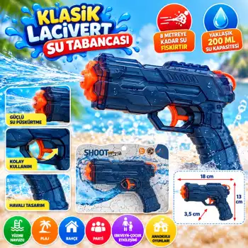 18 cm Klasik Lacivert Su Tabancası