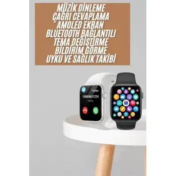 1.83 İnç Akıllı Saat Android ve İOS Uyumlu Çağrı Cevaplayabilen Adımsayar GPS Takibi