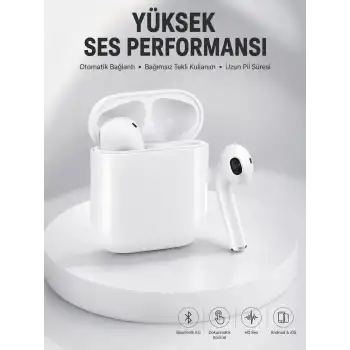 2. Nesil Bluetooth Android ve İOS Uyumlu Kablosuz Kulaklık Çağrı Cevaplama