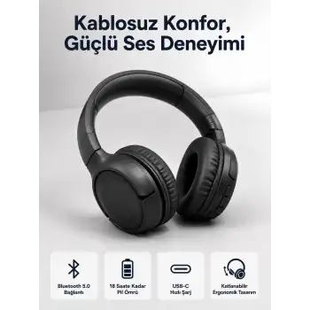 2025 Model Kulak Üstü Bluetooth Hoparlör ANC Özellikli