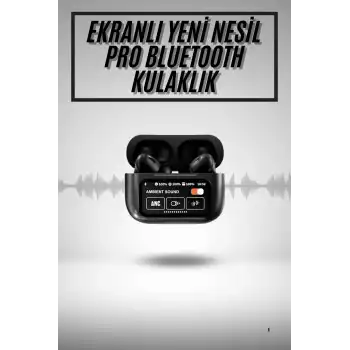 2.Nesil Pro Ekranlı Sesli Görüşme Yapabilen Kablosuz Bluetooth Kulaklık