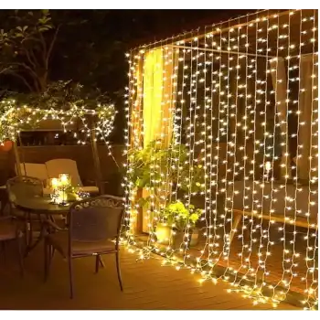 3*3 Perde Led Sarı Işık