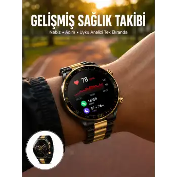 3 Bileklikli Amoled Akıllı Saat Bluetooth Çağrı ve Sağlık Takipli Yeni Nesil