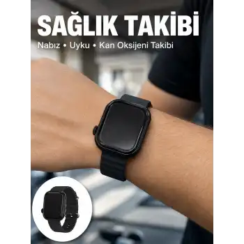 3 Kordonlu Akıllı Saat Bluetooth Arama ve Akıllı Bildirim Destekli