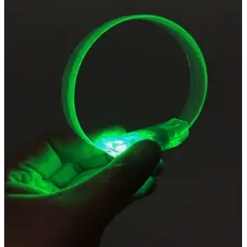 3 Modlu Pilli Led Işıklı Esnek Parti Bilekliği Yeşil