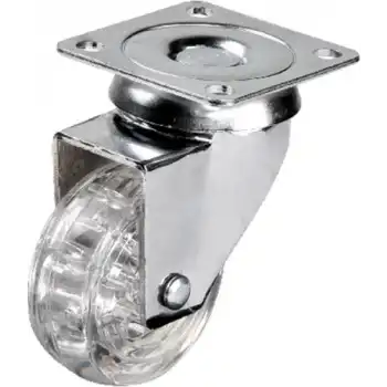 301 - 50x20 Mm Şeffaf Makaralı Tablalı Teker