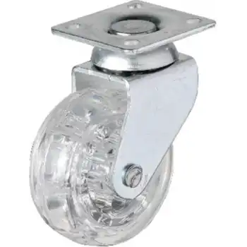 325 - 50x20 Mm Şeffaf Makaralı Tablalı Teker 4 Adet