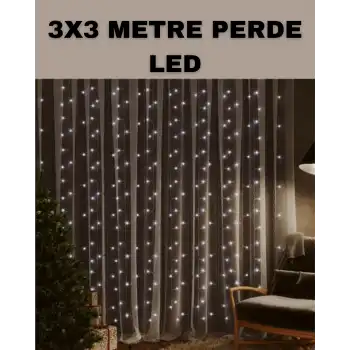 3x3 LED Şelale Perde Işık Kutlama ve Dekor Aydınlatması