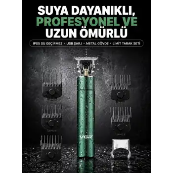 4 Limit Taraklı IPX5 Su Geçirmez Saç Kesme Makinesi