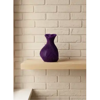 5 cm Mor Kalp Formlu Mini Vazo Modern Mini Dekor Ürünü