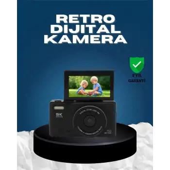 5K UHD Dijital Kamera 75MP Sensör 18x Zoom Stabilizasyonlu